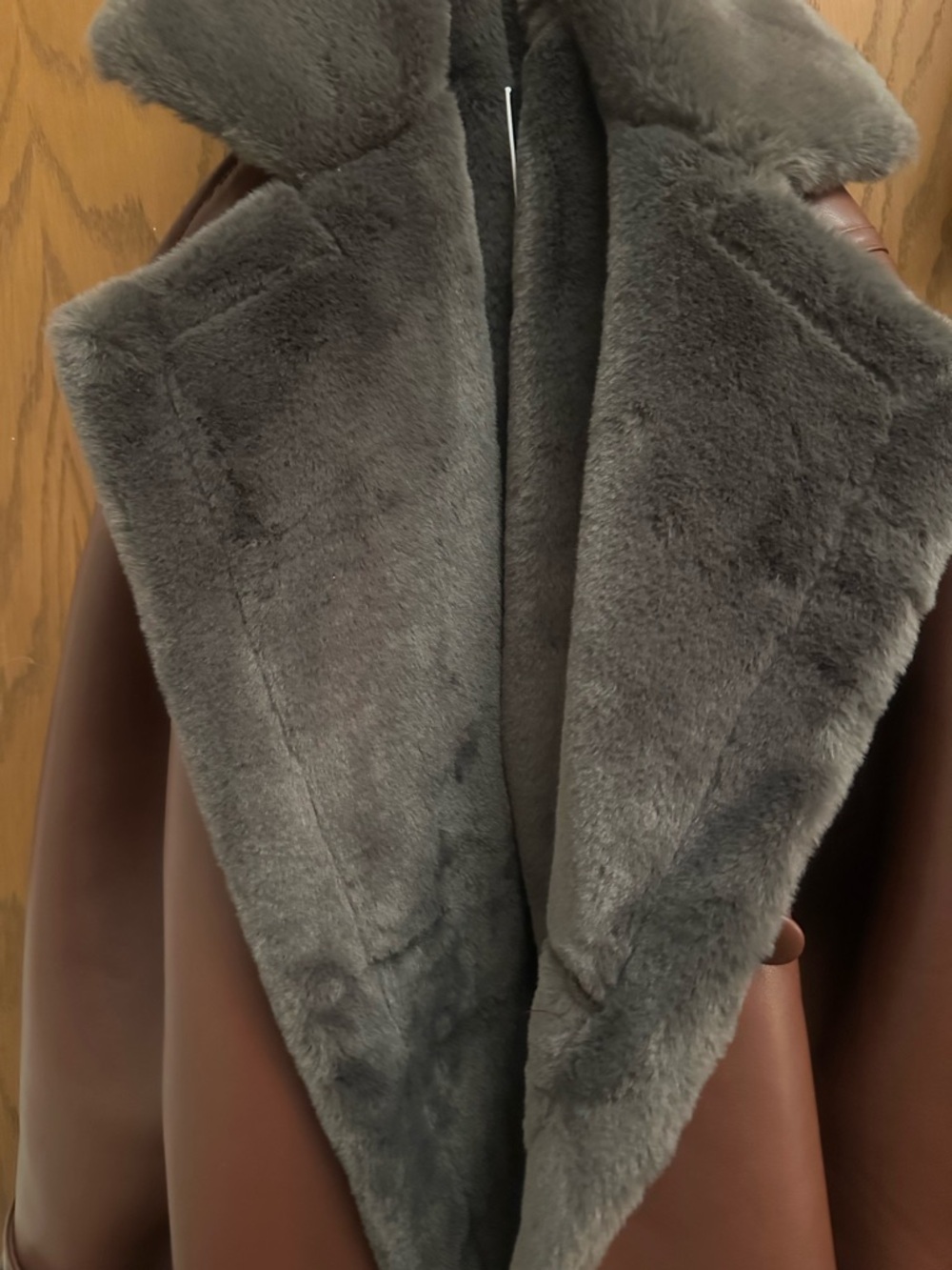 WeWoreWhat Faux Fur Coat - Gray - Picture 2 of 3